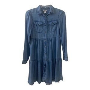 Japna XS Chambray Western Shirt Dress